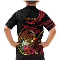 Personalized Milne Bay Family Matching Mermaid Dress and Hawaiian Shirt PNG Lime Pot with Oro Tapa