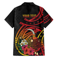 Personalized Milne Bay Family Matching Short Sleeve Bodycon Dress and Hawaiian Shirt PNG Lime Pot with Oro Tapa