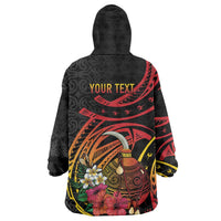 Personalized Milne Bay Wearable Blanket Hoodie PNG Lime Pot with Oro Tapa