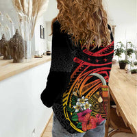 Personalized Milne Bay Women Casual Shirt PNG Lime Pot with Oro Tapa