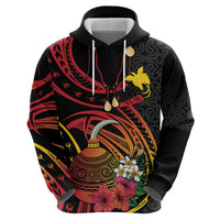 Personalized Milne Bay Zip Hoodie PNG Lime Pot with Oro Tapa