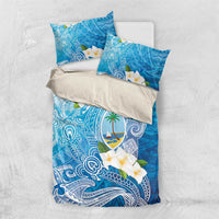 Hafa Adai Guam Chamorro Personalized Bedding Set Ocean Blue Latte Stone with Guasali - Polynesian Pride