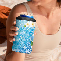 Hafa Adai Guam Chamorro Personalized 4 in 1 Can Cooler Tumbler Ocean Blue Latte Stone with Guasali - Polynesian Pride