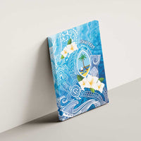 Hafa Adai Guam Chamorro Personalized Canvas Wall Art Ocean Blue Latte Stone with Guasali - Polynesian Pride