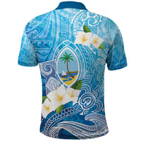 Hafa Adai Guam Chamorro Personalized Polo Shirt Ocean Blue Latte Stone with Guasali - Polynesian Pride