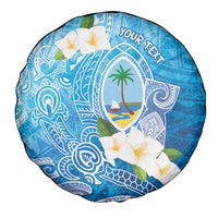 Hafa Adai Guam Chamorro Personalized Spare Tire Cover Ocean Blue Latte Stone with Guasali - Polynesian Pride