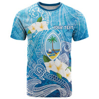 Hafa Adai Guam Chamorro Personalized T Shirt Ocean Blue Latte Stone with Guasali - Polynesian Pride