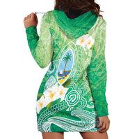 Hafa Adai Guam Chamorro Personalized Hoodie Dress Summer Green Latte Stone with Guasali - Polynesian Pride