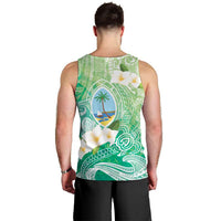 Hafa Adai Guam Chamorro Personalized Men Tank Top Summer Green Latte Stone with Guasali - Polynesian Pride