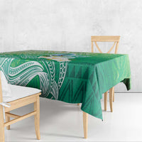 Hafa Adai Guam Chamorro Personalized Tablecloth Summer Green Latte Stone with Guasali - Polynesian Pride
