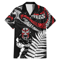 New Zealand Maori Rugby Personalised Family Matching Mermaid Dress and Hawaiian Shirt Ta Moko Silver Fern