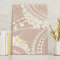 Polynesian Vintage Floral Canvas Wall Art Beige Motifs - Polynesian Pride