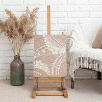 Polynesian Vintage Floral Canvas Wall Art Beige Motifs - Polynesian Pride