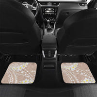 Polynesian Vintage Floral Car Mats Beige Motifs - Polynesian Pride