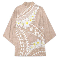 Polynesian Vintage Floral Kimono Beige Motifs - Polynesian Pride
