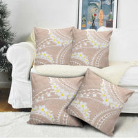 Polynesian Vintage Floral Pillow Cover Beige Motifs - Polynesian Pride