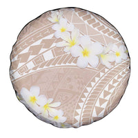 Polynesian Vintage Floral Spare Tire Cover Beige Motifs - Polynesian Pride