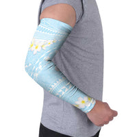 Polynesian Vintage Floral Arm Sleeves Azure Motifs - Polynesian Pride