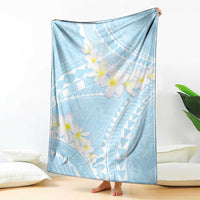 Polynesian Vintage Floral Blanket Azure Motifs - Polynesian Pride