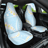 Polynesian Vintage Floral Car Seat Cover Azure Motifs - Polynesian Pride