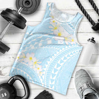 Polynesian Vintage Floral Men Tank Top Azure Motifs - Polynesian Pride