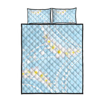 Polynesian Vintage Floral Quilt Bed Set Azure Motifs - Polynesian Pride