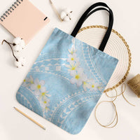 Polynesian Vintage Floral Tote Bag Azure Motifs - Polynesian Pride