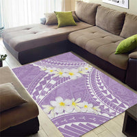 Polynesian Vintage Floral Area Rug Lavender Motifs - Polynesian Pride