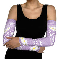 Polynesian Vintage Floral Arm Sleeves Lavender Motifs - Polynesian Pride
