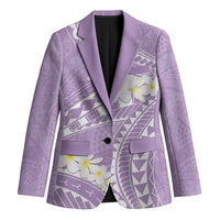 Polynesian Vintage Floral Blazer Lavender Motifs - Polynesian Pride