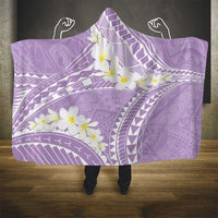 Polynesian Vintage Floral Hooded Blanket Lavender Motifs - Polynesian Pride