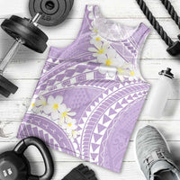 Polynesian Vintage Floral Men Tank Top Lavender Motifs - Polynesian Pride