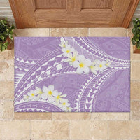 Polynesian Vintage Floral Rubber Doormat Lavender Motifs - Polynesian Pride