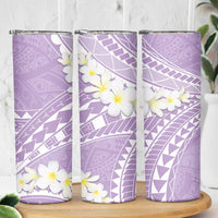 Polynesian Vintage Floral Skinny Tumbler Lavender Motifs - Polynesian Pride