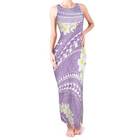 Polynesian Vintage Floral Tank Maxi Dress Lavender Motifs - Polynesian Pride