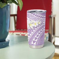 Polynesian Vintage Floral Tumbler Cup Lavender Motifs - Polynesian Pride
