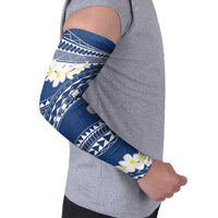 Polynesian Vintage Floral Arm Sleeves Navy Blue Motifs - Polynesian Pride