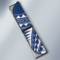 Polynesian Vintage Floral Auto Sun Shade Navy Blue Motifs - Polynesian Pride