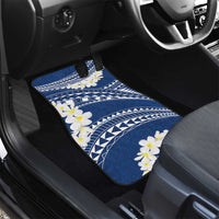 Polynesian Vintage Floral Car Mats Navy Blue Motifs - Polynesian Pride