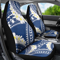 Polynesian Vintage Floral Car Seat Cover Navy Blue Motifs - Polynesian Pride