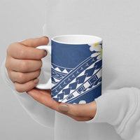 Polynesian Vintage Floral Ceramic Mug Navy Blue Motifs - Polynesian Pride