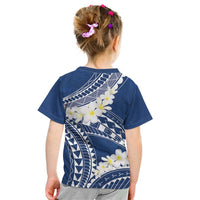 Polynesian Vintage Floral Kid T Shirt Navy Blue Motifs - Polynesian Pride