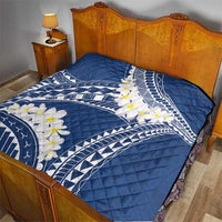 Polynesian Vintage Floral Quilt Navy Blue Motifs - Polynesian Pride