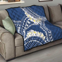 Polynesian Vintage Floral Quilt Navy Blue Motifs - Polynesian Pride