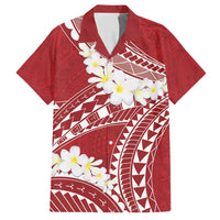 Polynesian Vintage Floral Hawaiian Shirt Scarlet Motifs - Polynesian Pride