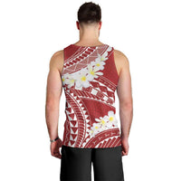 Polynesian Vintage Floral Men Tank Top Scarlet Motifs - Polynesian Pride