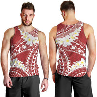 Polynesian Vintage Floral Men Tank Top Scarlet Motifs - Polynesian Pride