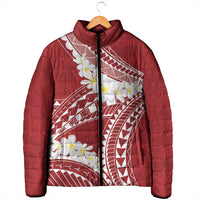 Polynesian Vintage Floral Padded Jacket Scarlet Motifs - Polynesian Pride