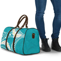 Polynesian Vintage Floral Travel Bag Teal Motifs - Polynesian Pride