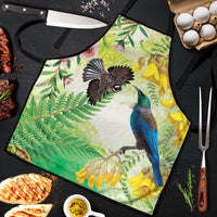 New Zealand Maori Mahuru Apron Tui With Pikawakawa Spring Colors LT7 Multicolor - Polynesian Pride